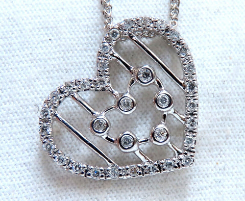 .26ct Heart Natural diamonds necklace 14 karat