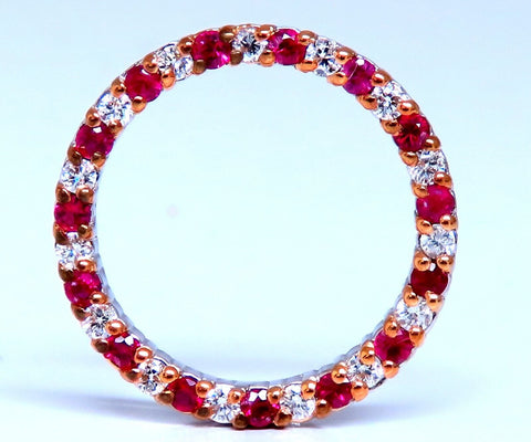 .53ct natural red ruby diamond open circle pendant 14kt