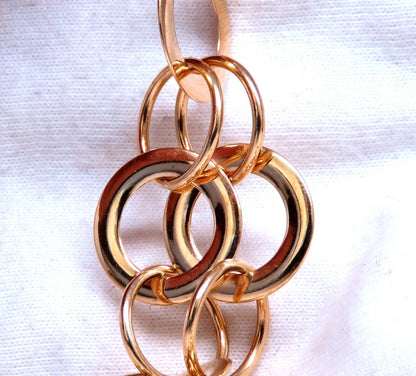 Multi Rings Chain Necklace 14kt Gold