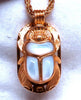 Egyptian Mother of Pearl Specimen Beetle Mother of Pearl Pendant 18kt Necklace