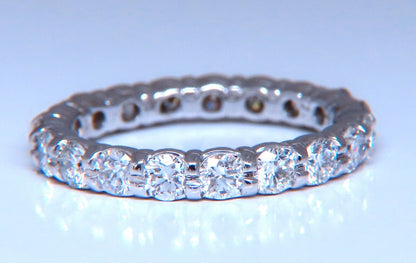 1.52ct Natural Round Diamonds Eternity Ring Sharing Prong G/Vs 14kt gold.