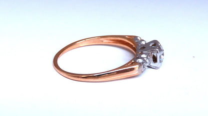 Vintage Natural Diamond Engagement ring .40ct 14kt Gold