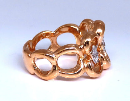 .20ct Natural Diamonds Circles Loop ring 14kt Gold