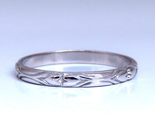 2.3mm Classic Band 14kt Gold Victorian Etch 8.5