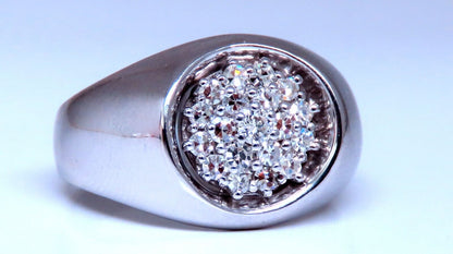 .78ct Natural Round Diamonds Signet Style Ring 14kt. Gold