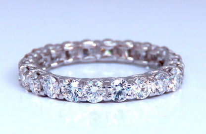 1.80ct Natural Round Diamonds Eternity Ring Sharing Prong G/Vs 14kt gold.