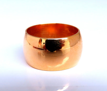 Wide Solid 11.5mm Band 14kt Gold Ring 8