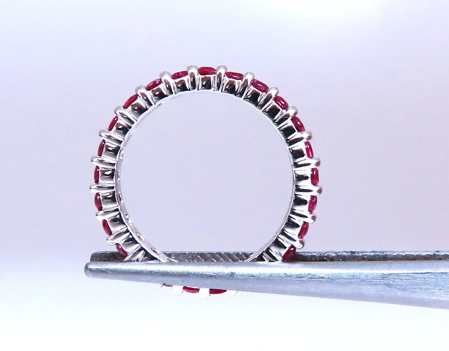 .80ct Natural Ruby Eternity Ring 14kt Gold Size 6