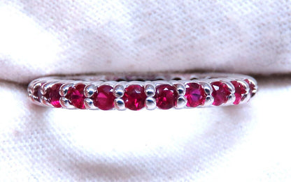 .80ct Natural Ruby Eternity Ring 14kt Gold Size 6