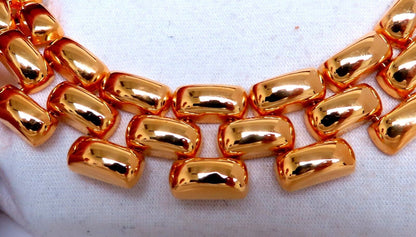 18.5mm Wide Classic Panther Link Necklace 14kt gold 74 grams