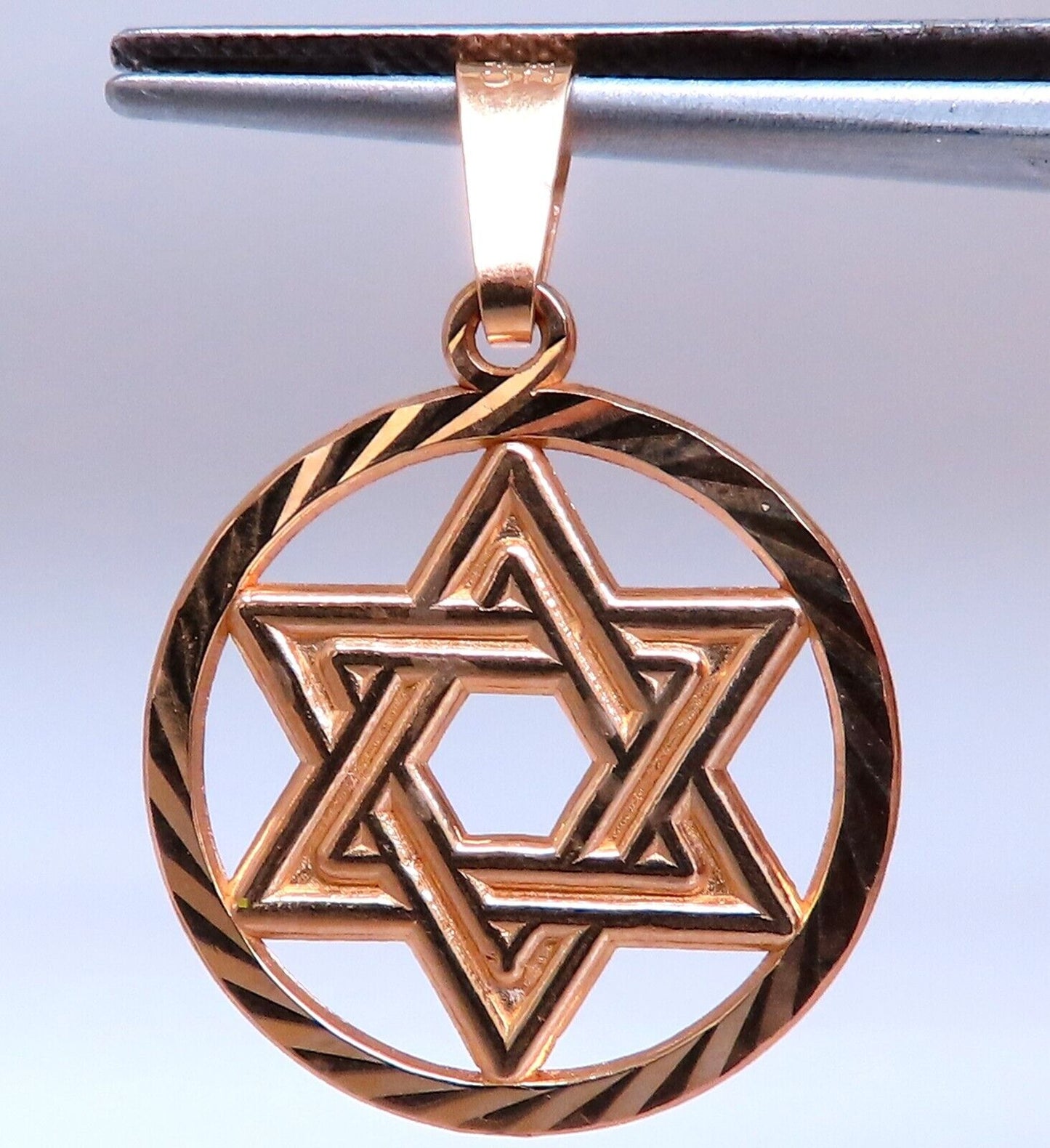 Star Of David 14kt gold Charm Pendant