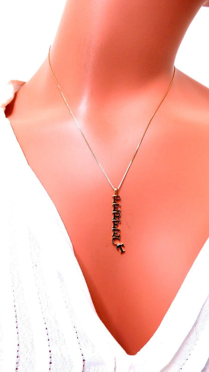 Statement "Perfect" Necklace Pendant 14kt Gold