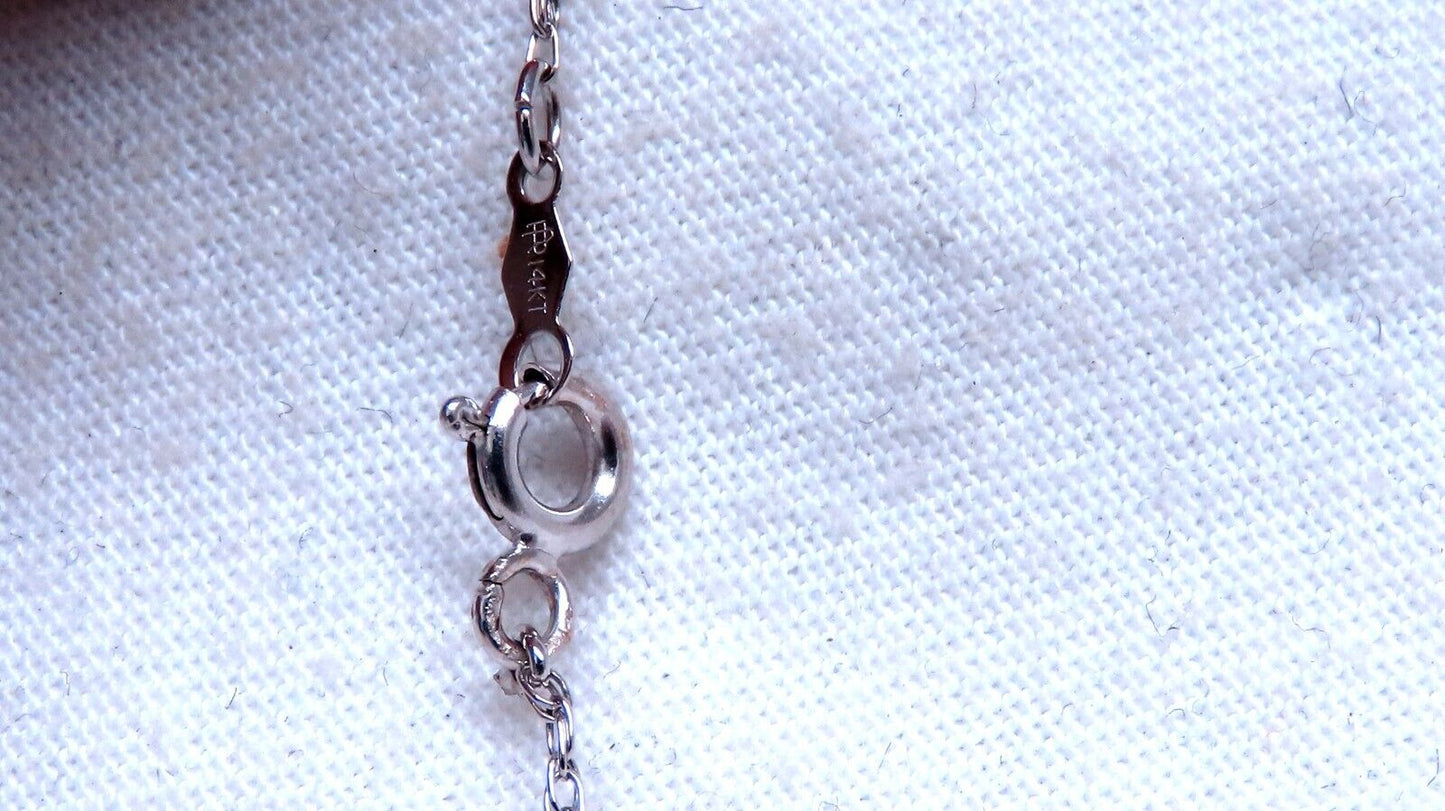 .36ct Open Heart Natural diamonds necklace 14 karat Gold
