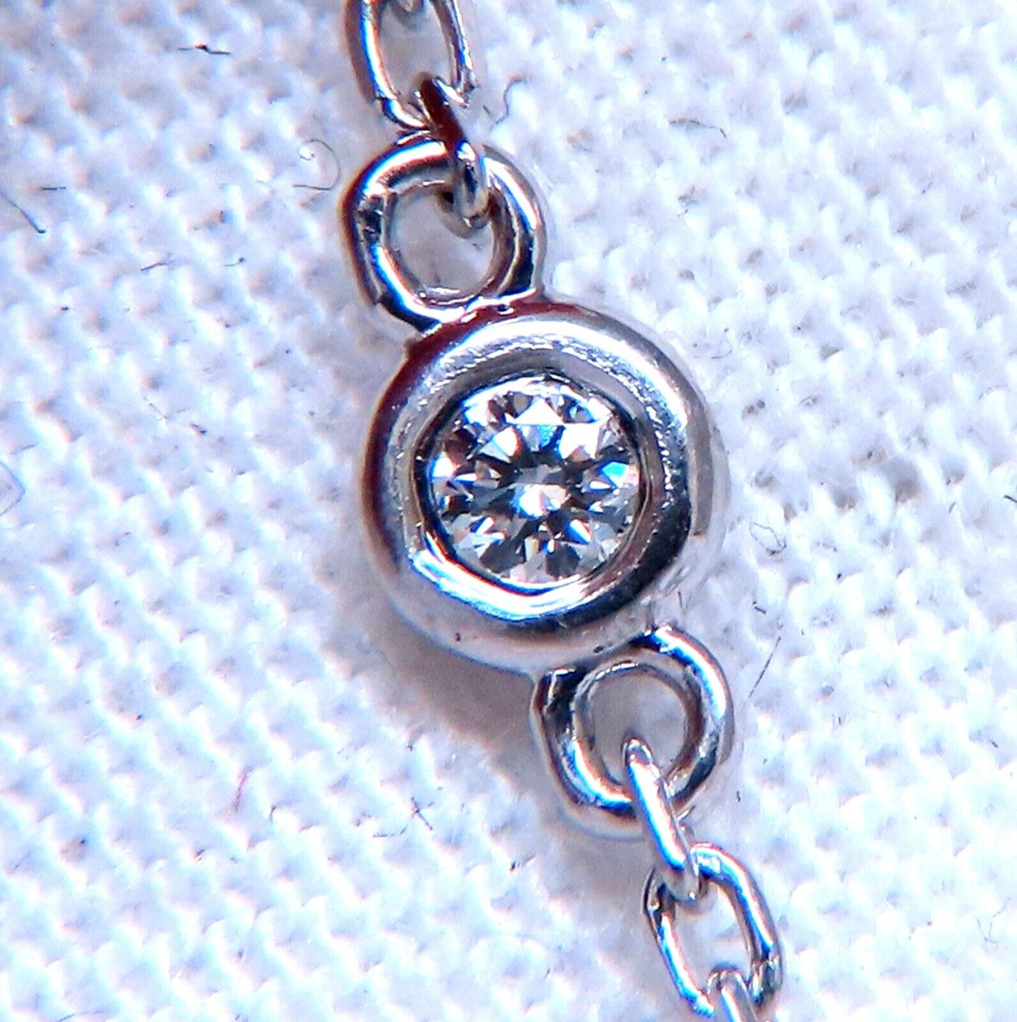 1ct Open Circle Natural diamonds necklace 14 karat Gold Vintage Revisit