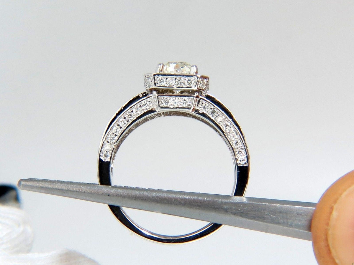 GIA Certified 1.20ct natural cushion cut diamonds ring 14kt 10024 *v