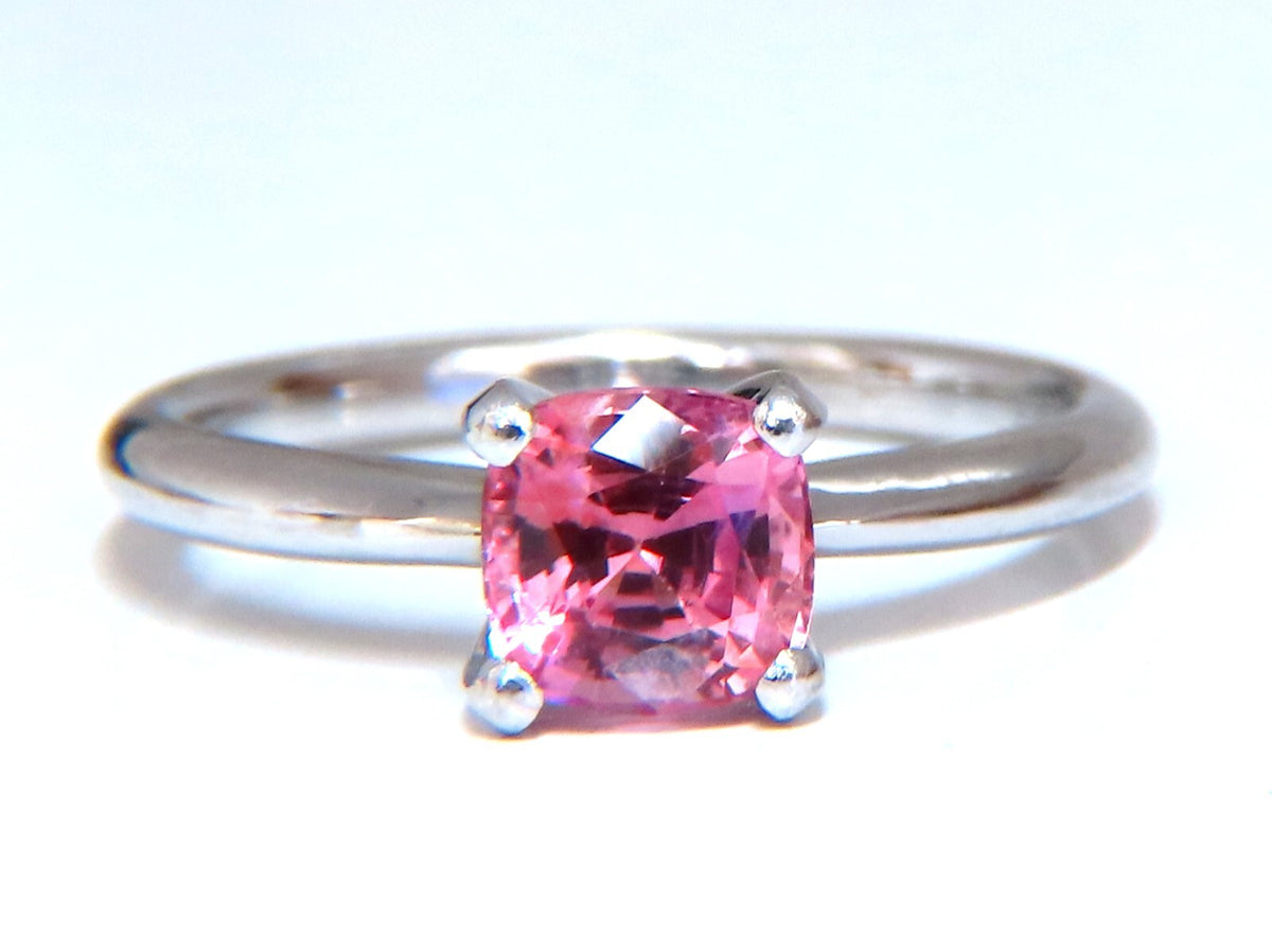 Certified Padparadscha No Heat 1.11ct Natural Sapphire Pink No Heat Platinum *v