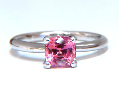 Certified Padparadscha No Heat 1.11ct Natural Sapphire Pink No Heat Platinum *v