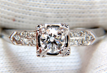 .55ct natural round diamonds vintage raised deck ring 14kt *v