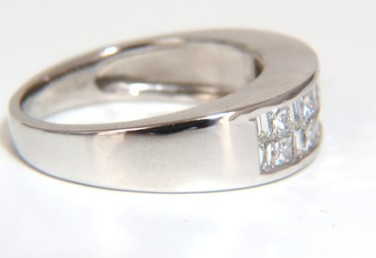 PLATINUM 2.00CT NATURAL DIAMONDS BAND G/VS BAGUETTE PRINCESS CHANNEL BRILLIANT*v