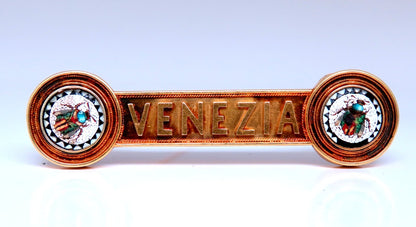 Vintage Venezia Oietra Dura Bug Pin 18kt *v