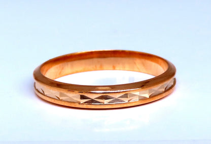 Vintage USSR 3.5mm Retro Band 18kt Gold 10.5 *v