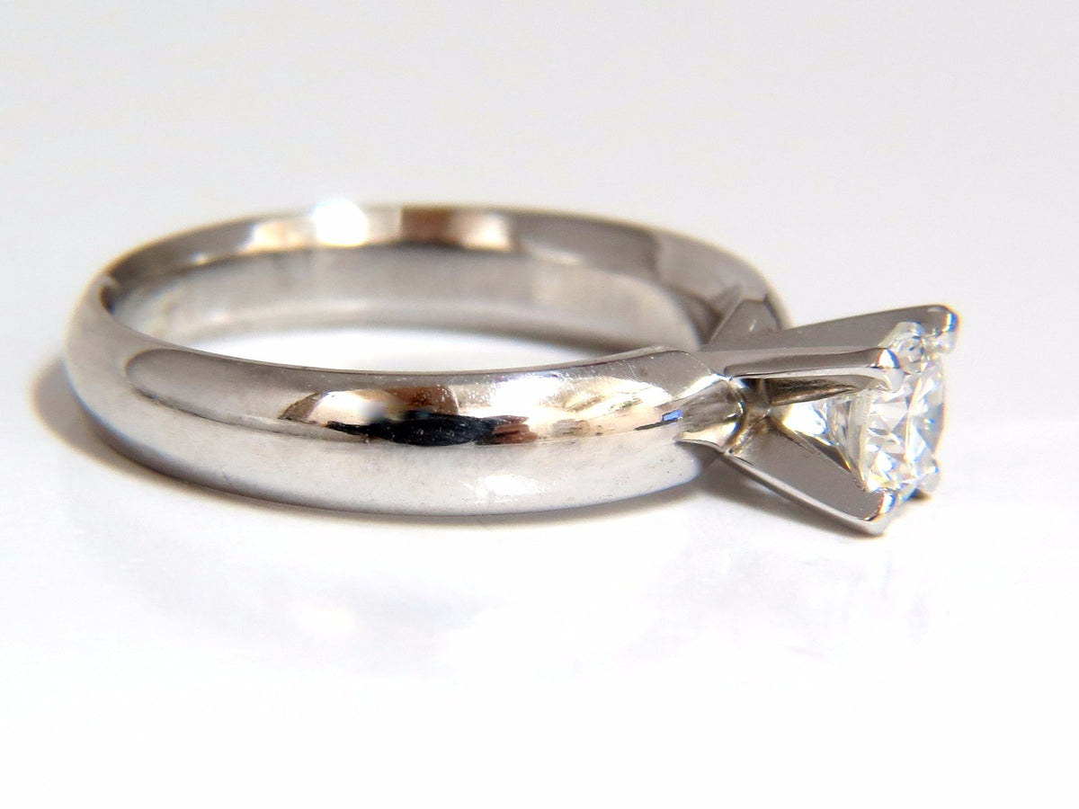 GIA Certified .51ct E Vs2 natural round diamond ring platinum *v
