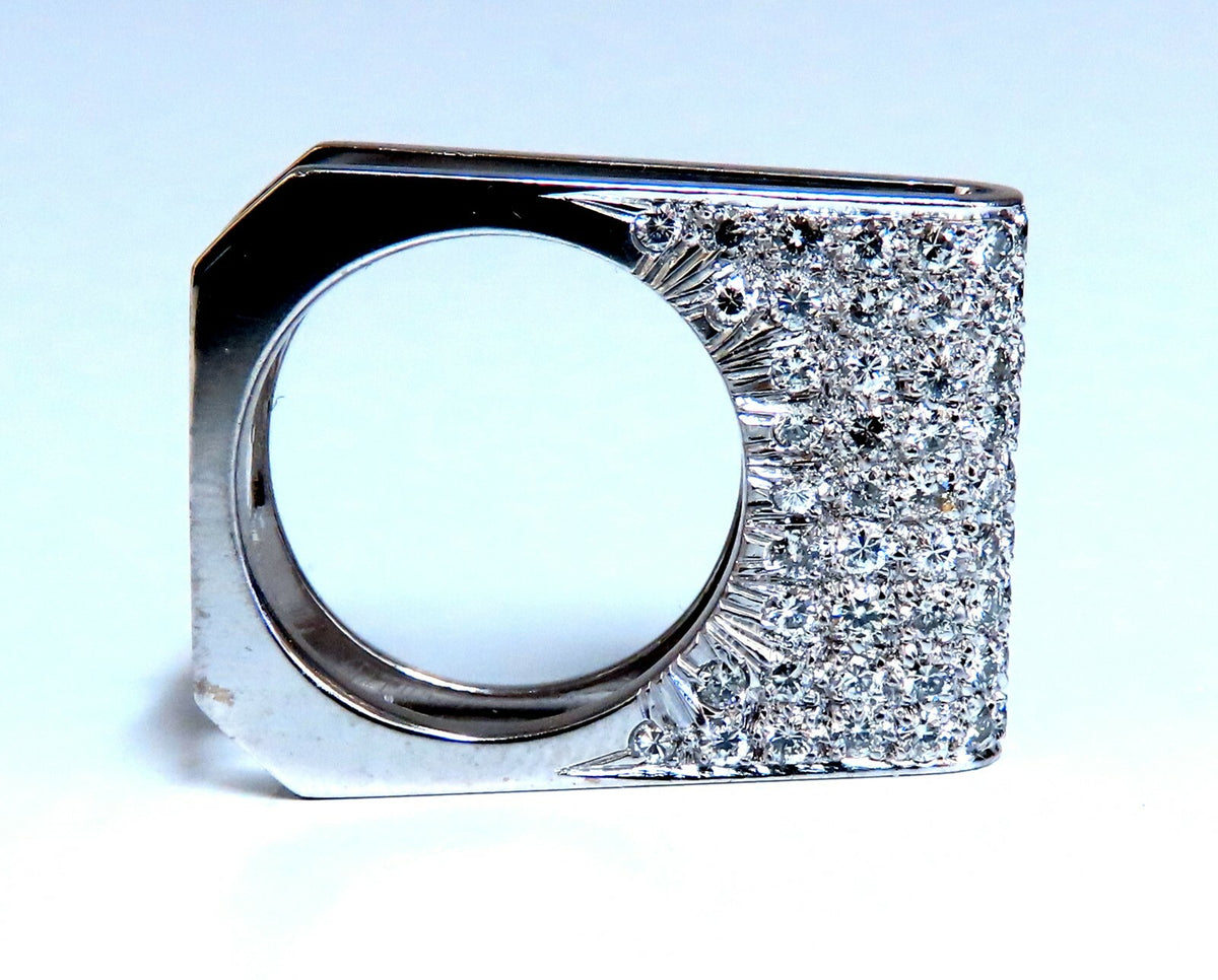 2.00ct Natural Round Diamonds Fold Over Ring Mod Deco 14kt *v