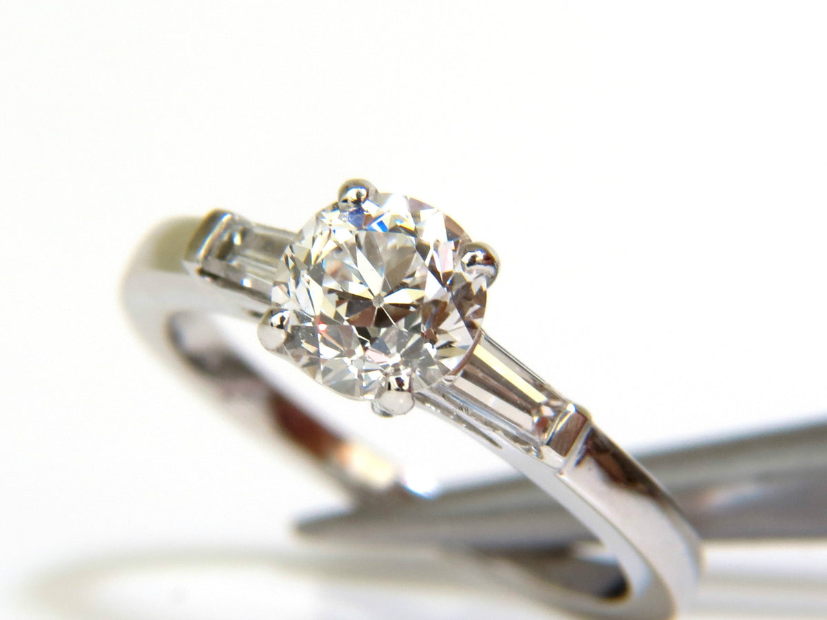 GIA CERTIFIED 1.01CT EUROPEAN CUT NATURAL DIAMOND RING F/VS2 PLATINUM *v