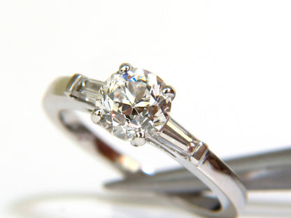 GIA CERTIFIED 1.01CT EUROPEAN CUT NATURAL DIAMOND RING F/VS2 PLATINUM *v