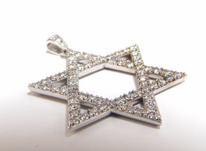 1.80ct round natural diamonds star pendant 14kt huge *v