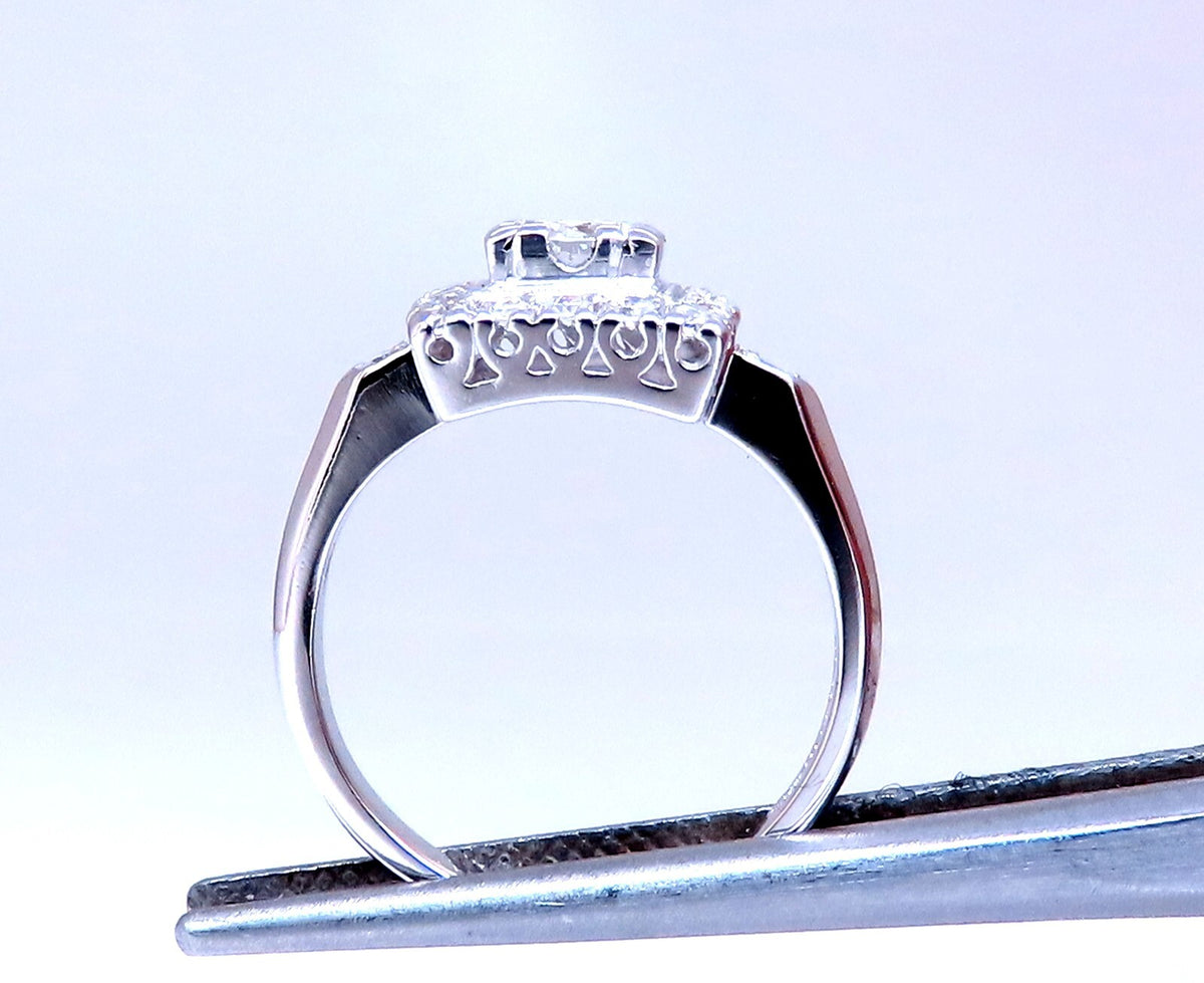 Platinum Natural Diamond Ring .40ct  Vintage*v