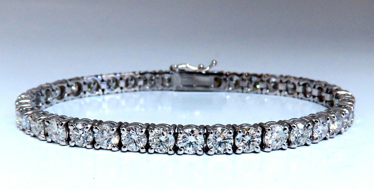 11.45ct Natural Diamonds Tennis Bracelet 14kt Gold Classic Riviera *v