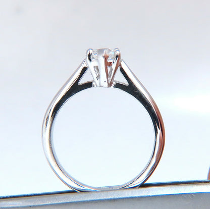 GIA Certified .55ct heart cut diamond solitaire ring platinum classic D/VS *v