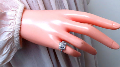 Platinum Natural Diamond Ring .40ct  Vintage*v