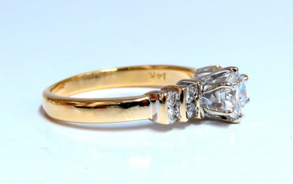 GIA Certified .51ct Natural Round Diamond solitaire ring E/I2 +Band 14kt gold *v