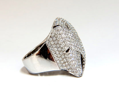 7.15ct 3D Unisex Cross weave Dome Natural Diamond Ring 18kt gold *v