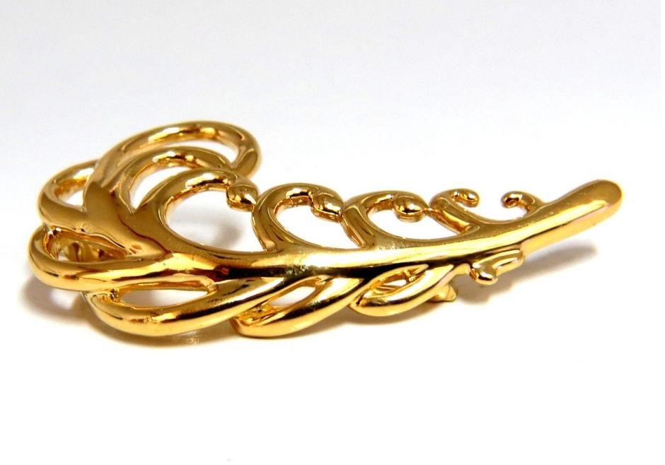 18 Karat Gold Floral Brooch Pin 54487 *v