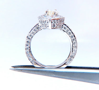 GIA Certified 2.03ct Natural Marquise Diamond Cluster Halo Ring 14kt *v
