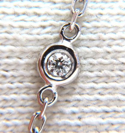.50ct diamonds station yard necklace 14kt 16 inch *v