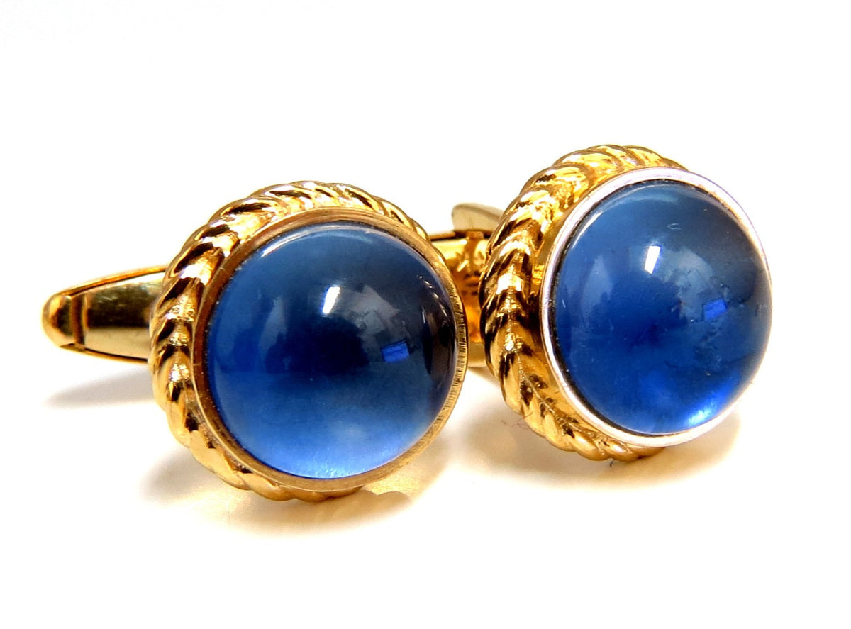 30ct Synthetic Sapphire Cufflinks 14kt *v