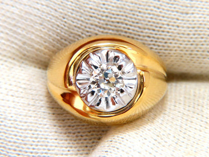 GIA Certified .53ct natural diamonds mens ring 14 Karat *v
