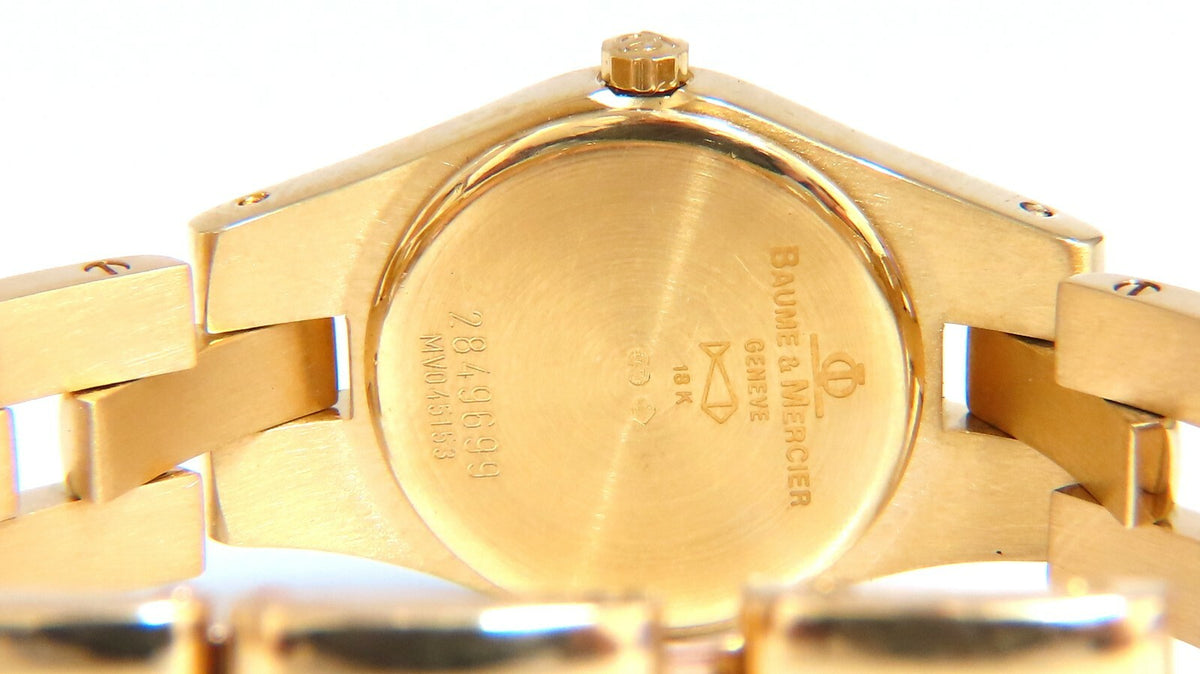 Baume Mercier ladies diamond gold watch 18kt gold *v