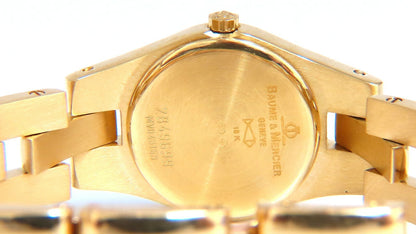 Baume Mercier ladies diamond gold watch 18kt gold *v