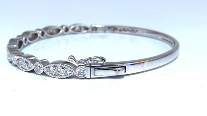 2.20ct Natural Diamonds Edwardian Style Bangle Bracelet 14kt Gold *v