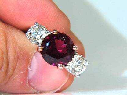 5.13ct Natural Tourmaline Diamonds Ring 14kt Classic Three 10021 *v