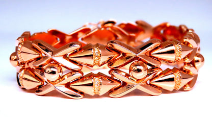 Retro Cosmopolitan Wide Cuff Bracelet 14kt Gold 12451 *v