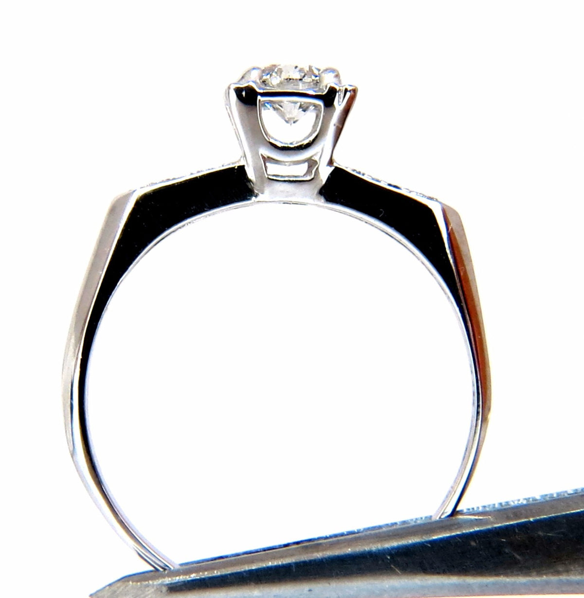 .55ct natural round diamonds vintage raised deck ring 14kt *v