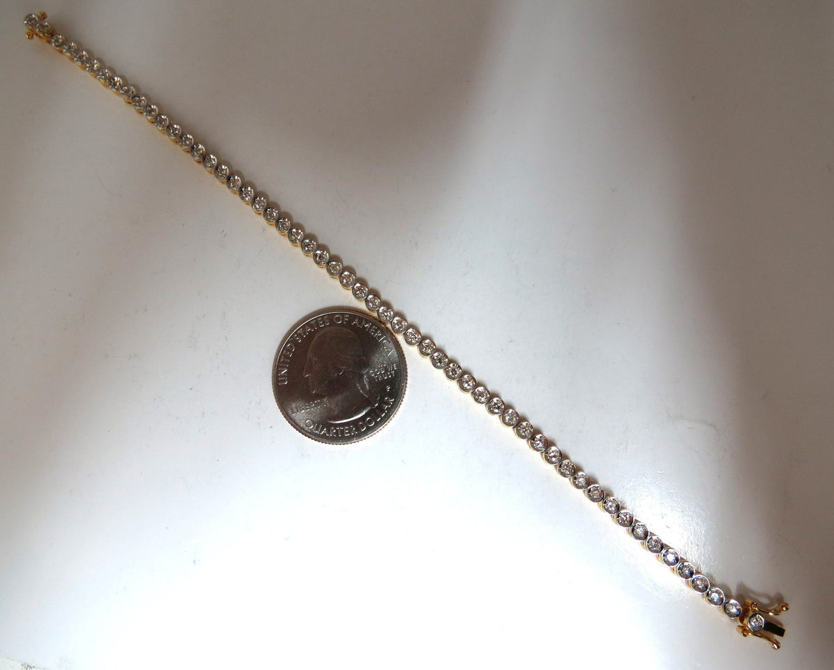 1.20ct Natural Diamonds Circular link bracelet 14kt *v