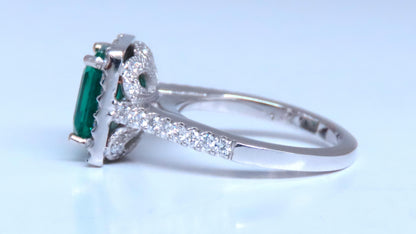 Classic Lab Created Emerald 14kt Gold 12550 *v