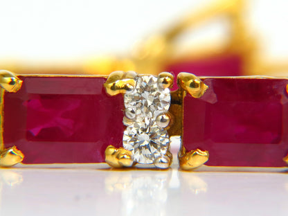 GIA CERTIFIED 18KT 23.46CT NATURAL RUBY DIAMOND BRACELET VIVID *v